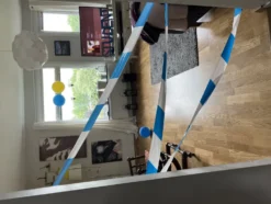 Afspærringsbånd Blå/Hvid