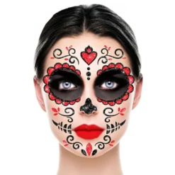 Ansigtstatovering Day of the Dead Glitter