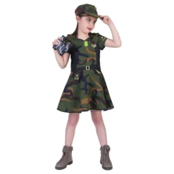Armykjole Børnekostume