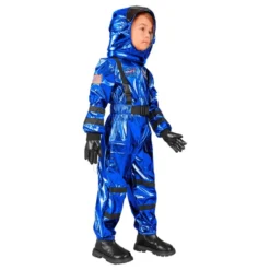 Astronaut Blå Metallic Børnekostume