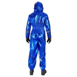 Astronaut Blå Metallic Herre Kostume