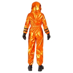 Astronaut Orange Metallic Dame Kostume