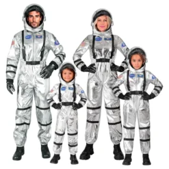 Astronaut Silver Metallic Dame Kostume