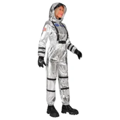Astronaut Silver Metallic Dame Kostume