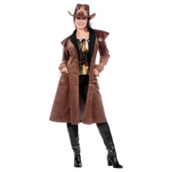 Autentisk Western Frakke Dame Brun
