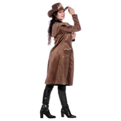 Autentisk Western Frakke Dame Brun