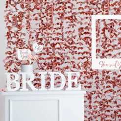 Backdrop Blomster Rosaguld