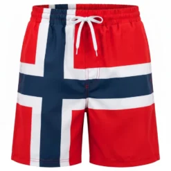 Badeshorts Norsk Flag