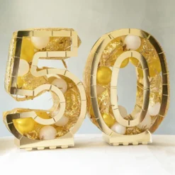 Ballonboks Tal Guld Metallic