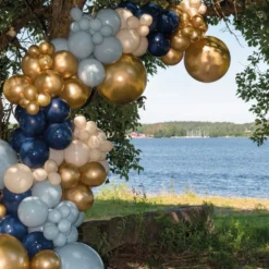 Ballonbue Blå/Guld/Beige