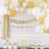 Ballonbue Guld/Hvid