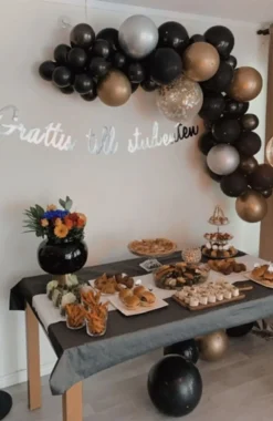 Ballonbue Sæt Sort/Guld