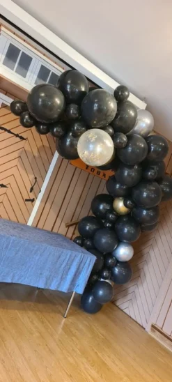Ballonbue Sæt Sort/Guld