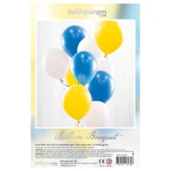 Ballonbuket Blå/Gul
