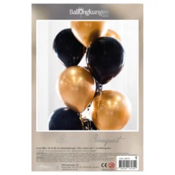 Ballonbuket Sort/Guld