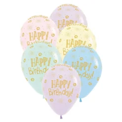 Balloner Happy Birthday Flerfarvet