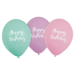 Balloner Happy Birthday Pastel