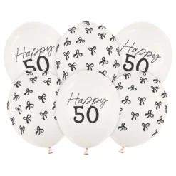 Balloner Happy 50 med Rosetter