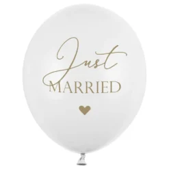 Balloner Just Married Pure White