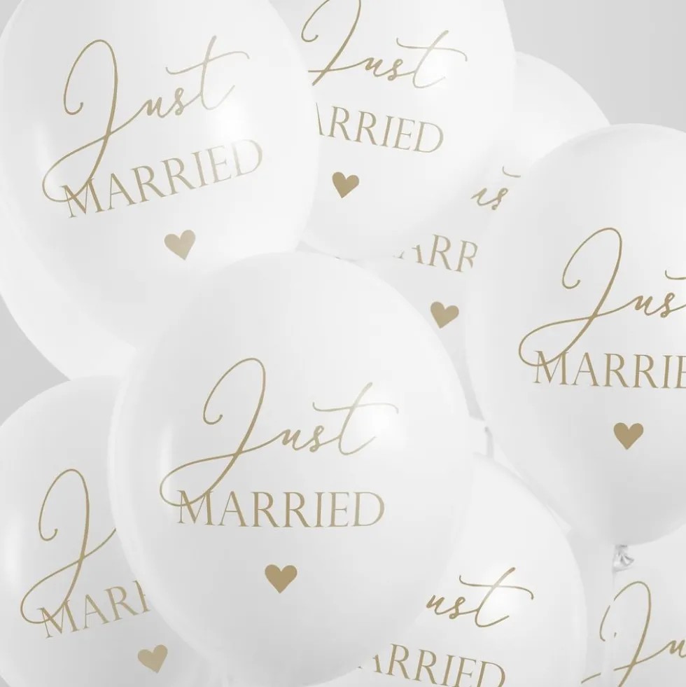 Balloner Just Married Pure White