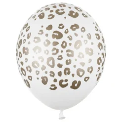 Balloner Leopardmønster Guld/Hvid