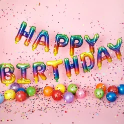 Ballongguirlande Happy Birthday Rainbow