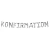 Ballongguirlande Konfirmation Sølv