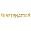 Ballongguirlande Konfirmation Guld