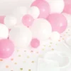 Ballonguirlande Bord Lyserød/Hvid
