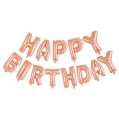 Ballonguirlande Happy Birthday Roséguld
