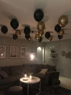 Ballonsæt Loft Sort/Guld