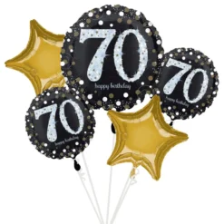 Ballonsæt Sort/Guld 70 år