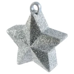 Ballonvægt Stjerne Sølv Glitter