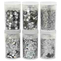 Bio-Glitter Blandet Sølv Sæt
