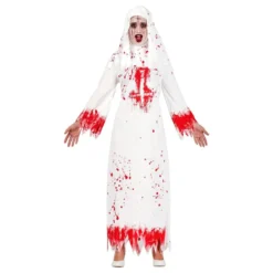 Blodig Nonne Hvid Kostume