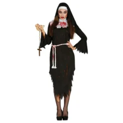 Blodig Nonne Sort Kostume