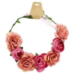 Blomsterkrans med Lyserøde Roser