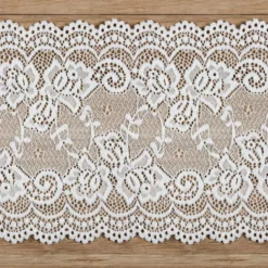 Blondebånd Blomster Off-white på Rulle