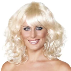 Blond Paryk med Krøller