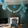 Blå Vimpelguirlande Happy Birthday