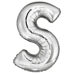Bogstavballoner Sølv Metallic