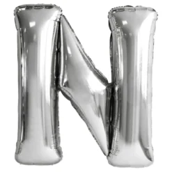 Bogstavballoner Sølv Metallic