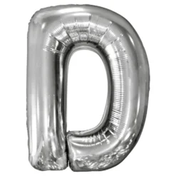 Bogstavballoner Sølv Metallic