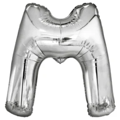Bogstavballoner Sølv Metallic