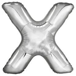 Bogstavballoner Sølv Metallic