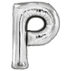Bogstavballoner Sølv Metallic