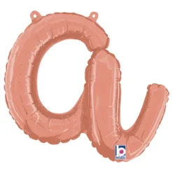 Bogstavballon Script Roséguld