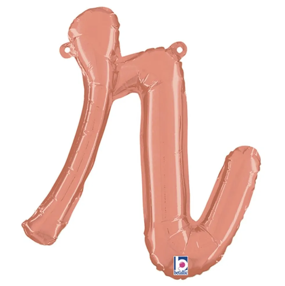 Bogstavballon Script Roséguld
