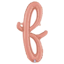 Bogstavballon Script Roséguld