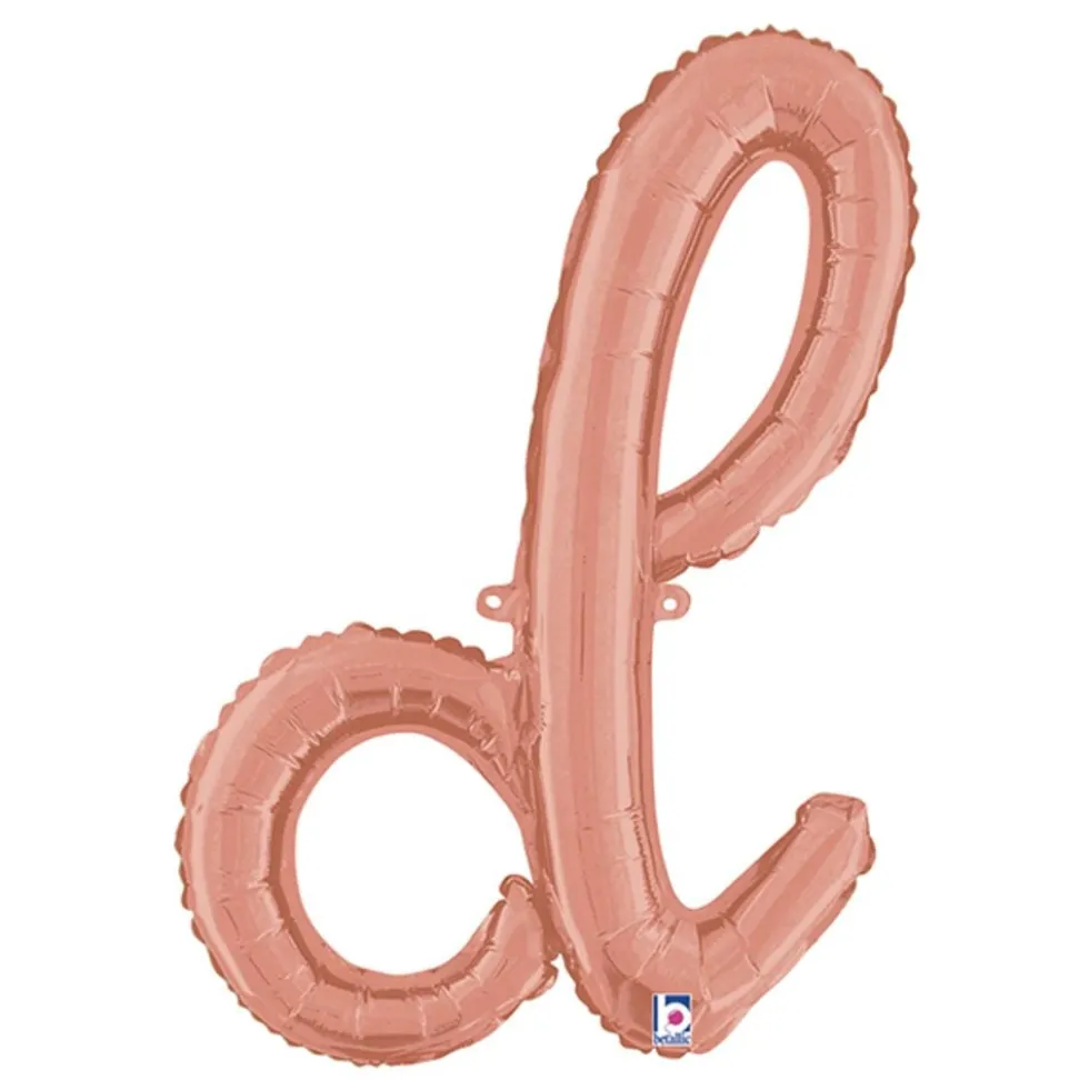 Bogstavballon Script Roséguld